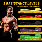 Resistance Bands for Working Out, Pull Up Bands for Men Women, Thick Heavy Resistance Band Set with Door Anchor, Elastic Exercise Bands for Body Stretching, Physical Therapy, Home Workouts