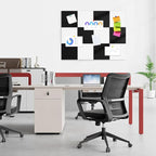 Large Cork Board for Walls |Cork Board Alternative|Felt Wall Tiles| Black Bulletin Board with Removable Adhesive | Cork Boards Pinboard for Office Home Classroom,36"x24",6 Pack,Black