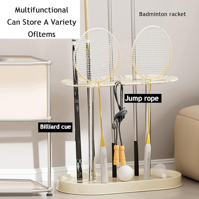 Free Standing Umbrella Holder for Storage, Crutches Stand Can Hold 8 with 12 Hook,for Hallway Balcony Dining Room