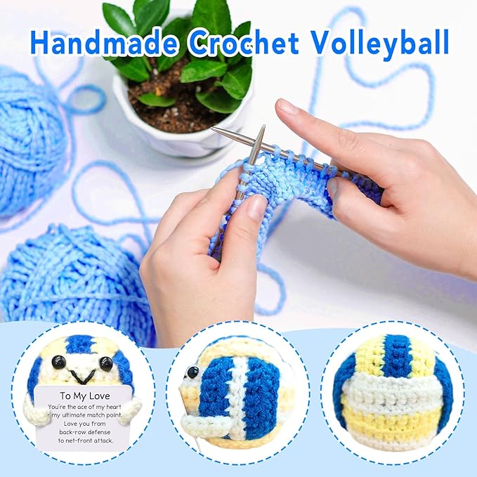 Handmade Collectible Volleyball - Emotional Support Decor,Funny Gift for Volleyball Lovers,Best Friend,Brother,Colleague,Team Mate,Home Decor Accent