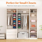 Lifewit Hat Organizer for Baseball Caps, Hat Rack Hanging Storage, Non-Woven Fabric Display Shelf Holds Up to 40 Hats, Cap Holder Hanger for Closet, Bedroom, 7 Compartments, Gray, 2 Pack