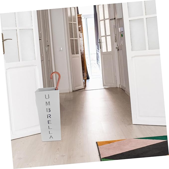 Multi-functional Metal Umbrella Rack Stand for Entryway Storage Organizer for Umbrellas Magazines Walking Sticks Compact Design for Home and Office Decor