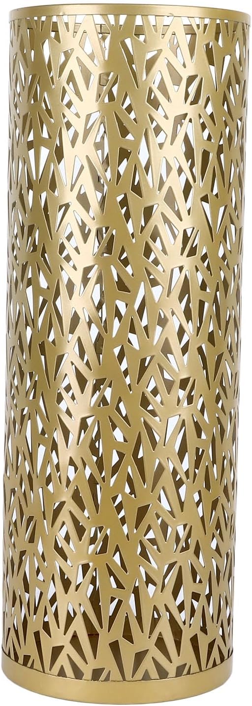 ZJchao Metal Freestanding Round Umbrella Stand Rack Bin for Entryway, Office, or Hotel Decor – Compact Small Size with Stable Base & - Finish
