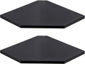 Fun Memories Corner Shelf Wall Mount, Floating Corner Shelves, Set of 2 Corner Wall Shelf Organizer, Rustic Wood Wall Storage Display Shelves for Living Room Bedroom Bathroom Kitchen, Classic Black