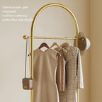 Metal Small Clothes Rack, Arched shape gold Clothing Racks for Hanging Clothes,Heavy Duty Garment Rack for Small Spaces Modern Coat Rack Stand for Entryway, Bedroom (gold)