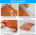 Small Compression Bags for Travel - 12 Pack Roll-Up Space Saver Bags | No Pump Needed, Hand Roll Design for Clothes, Travel Essentials & Home Storage Organizers