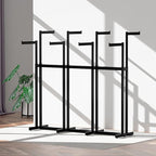 Retail Clothing Rack - for Hanging Clothes, Rolling Metal Garment Racks Heavy Duty, Black Commercial Clothing Display Rack, Clothes Organizer with Wheels (8 Arm,Black)