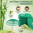 SCENTORINI Citronella Coils, 48 PCS Citronella Incense with Coil Holder, Suitable for Summer Home Outdoor Use, Pool Side, Patio, Camping, Porches, Courtyards, Farms, Garden Planting Area
