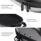 ProCase Hard Hat Travel Case for Baseball Caps, No-Crush Case Holds Up to 6-7 Hats, Adjustable Interior with Shoulder Strap for Travel, Hat Organizer Ball Caps Holder -Grey