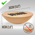 2026 NEW | Cork Half Ball for Surf Balance Board | Ø11.8" Wobble Board | Balance Boards Accessory for Yoga, Fitness, Rehab, Pilates & Surf Training | Eco-Friendly Natural Cork Slack Board