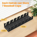 Nicetree Hat Organizer for Baseball Caps, 2 Pcs No Install Acrylic Hat Racks for 14 Baseball Caps Storage, Hat Stand for Caps Display and Organizer for Dresser, Bedroom, Closet, Office