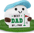 Dad Gifts for Fathers Day Birthday, Positive Golf Gifts for Men from Daughter Son”Best Dad By Par”Crochet Golf Ball Accessories, Funny Emotional Comfort Golf Gift for Daddy Birthday Fathers day