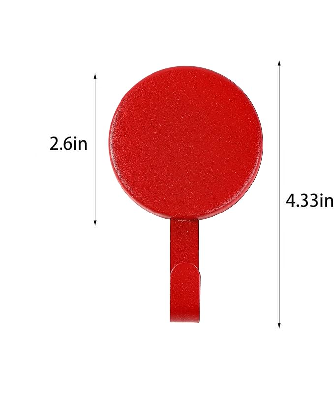 Magnetic Wreath Hanger Heavy Duty Magnet Hooks Hanging Supplies for Metal Door Refrigerator Christmas Wreaths Party Decoration Super Strong Magnetism (Red, 2 Pack)