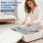 Vacuum Seal Bags For Clothing Travel with Rechargeable Air Pump, Travel Vacuum Bags With Pump, Space Saver Vacuum Storage Bags For Luggage, Reusable Vacuum Storage Bags (2 Bags + Pump)
