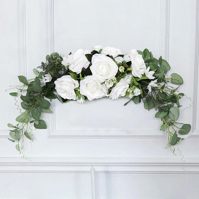 Wedding Arch Swag Artificial Silk Flower Garland Rose Wreath Decorative Floral Arrangement Hanging Wall Festival Event Suitable for