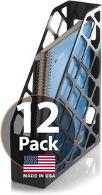 Officemate Recycled Magazine File, Black, 12 Each (26082)