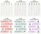Chair Yoga Program - 30-Day Workout Set | 6-Piece Exercise Kit with Instruction Book, Ideal for Morning Routine Travel Gym Beginners Family Friends Sports Athletes Body Flexibility Strength Building