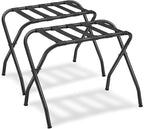 SONGMICS Luggage Rack, Pack of 2, Luggage Racks for Guest Room, Suitcase Stand, Steel Frame, Foldable, for Bedroom, Black URLR64B-2