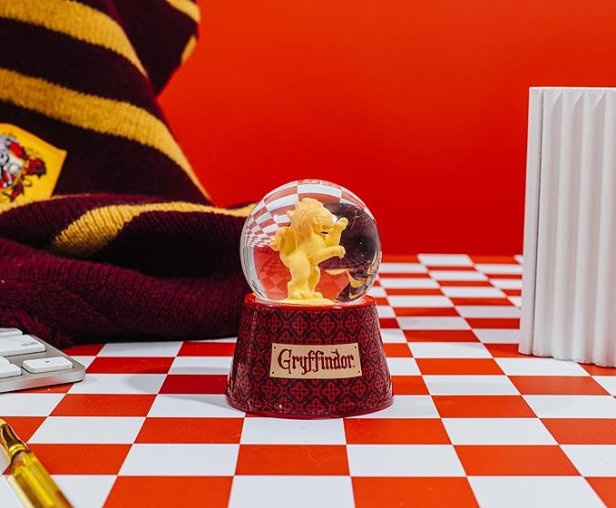 Silver Buffalo Harry Potter Gryffindor Lion Boxed Mini Light Up Snow Globe, 45mm