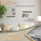 Natural Solid Wood 5x8 Picture Frame, Display 5 x 8 Inch Picture Poster Photo, Vertical & Horizontal Wall Hanging - 2 Pack/Natural/5"x8"