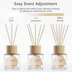 Reed Diffuser Set, Lavender Osmanthus Orange&Lemon Scent Oil Diffusers with Sticks for Home Office Bathroom Aromatherapy Decor 1.69oz X 3
