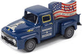 Memorial Day Patriotic Truck Decor, Americana Vintage Pickup Truck Tabletop Decoration, Rustic Farmhouse Tiered Tray Decor for 4th of July Independence Day Home Office