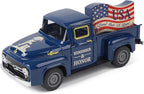 Memorial Day Patriotic Truck Decor, Americana Vintage Pickup Truck Tabletop Decoration, Rustic Farmhouse Tiered Tray Decor for 4th of July Independence Day Home Office