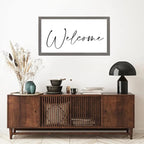 Life Positive Quote Wood Sign with Bible Verse Welcome Gray Frame Wooden Plaque Birthday Housewarming Gift for New Home Cafe Bar Farmhouse Porch Garden Yard Cottage Wall Decor 12x22in