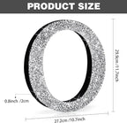 Qunclay 12'' Silver Crystal Diamond Bling Letters Crushed Diamond Decoration Wooden Glitter Letter with Screw and Hooks Rhinestone Gift for Wedding Y2k Mcbling Bedroom Wall Decor (Letter O)
