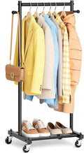 MISSLO Small Clothing Racks for Hanging Clothes 45" Short Clothes Rack with Shelves Metal Rolling Garment Rack with Wheels for Small Space, Closet, Wardrobe, Adults & Kids, Black