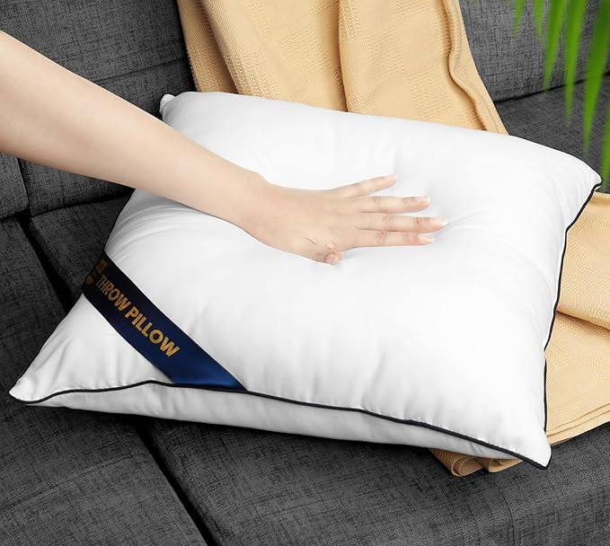 Utopia Bedding Throw Pillow Inserts (Pack of 2, White), 16 x 16 Inches Decorative Indoor Pillows for Sofa, Bed, Couch, Cushion Sham Stuffer
