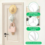LINFIDITE 15 PCS Baseball Hat Rack Hanger Holder Organizer Multi Hook Wall Mounted Over Door Cap Display Storage Rack Cap Holder, Closet HangingStorage Rack w Hanging Hook White