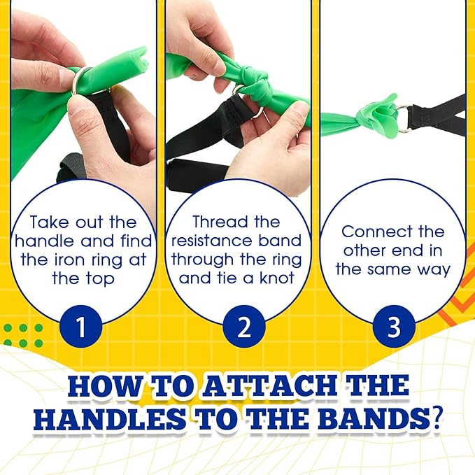 2 Pcs Resistance Band with Handles Chair Exercise Equipment for Seniors Physical Therapy Band Gifts for Elderly Women Rehab, Physical, Grandma, Grandpa