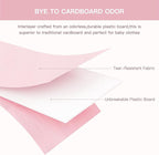 Criusia Drawer Organizer Clothes, 21 Pack Dresser Organizer for Baby Clothes, Underwear, Sock - Foldable Closet Organization and Storage Dividers Bins for Nursery, Bedroom (Pink)
