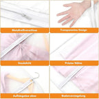6 Pack Garment Bags 60 * 100cm, 40in PEVA Translucent Garment Covers, Suit Storage Bags, Dress Organizer Bags Used To Protect Shirts, Winter Coats, Jackets（White Edge）