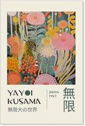 Abstract Yayoi Kusama Posters Japanese Wall Art Vintage Tokyo Aesthetic Prints Yayoi Kusama Inspired Japanese Gallery Wall Art for Stylish Room Bedroom Living Room Decor 20x30in Unframed