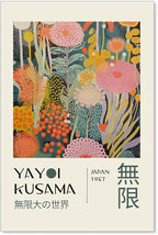 Abstract Yayoi Kusama Posters Japanese Wall Art Vintage Tokyo Aesthetic Prints Yayoi Kusama Inspired Japanese Gallery Wall Art for Stylish Room Bedroom Living Room Decor 24x36in Unframed