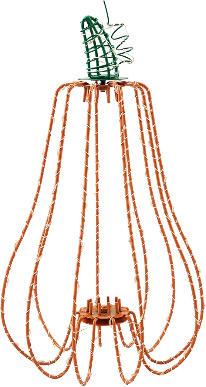 Mud Pie Tall Lit Wire Pumpkin; 13 3/4" x 8" Dia