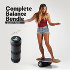 The Original Indo Board - Balance Board Trainer for Core Strength, Stability & Athletic Performance - Surfing, Skateboarding, Snowboarding, Yoga, Physical Therapy & More. Includes Board and Roller.