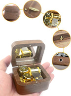 Sinzyo Anastasia-Once Upon a December Music Box Vintage Musical Boxs for Birthday Gift Valentine's Day Christmas Day(Musical Note Walnut Box)