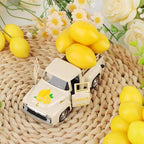 Lemon Decor Vintage Truck Decor with Mini Faux Lemons Summer Table Centerpieces Lemon Tiered Tray Decor for Home Kitchen Farmhouse Shelf Accessories