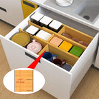 ANTOWIN Bamboo Drawer Dividers Organizers, Drawer Separators Splitter,17-22 inches Long Adjustable Spring-loaded Organizer for Large Utensil, Clothes, Tools Drawers(yellow)