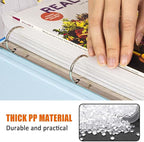 tutata 24Pcs 3 Hole Punched Magazine Holders, Magazine Organizer, 3 Ring Binder Insert Strips, Translucent White