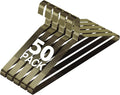 SPECILITE Wire Metal Clothes Hangers Bulk 50 Pack for Standard Size Suits, Coats, Shirts, Pants, Skirts, Space Saving, Non Slip,16 Inch 12 Gauge Ultra Thin, Bronze