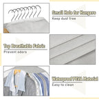 MISSLO 10" Gusseted Garment Bags for Hanging Clothes 32" Suit Bags for Closet Storage Clothing Covers for Shirts, Coats, 3 Packs, Grey