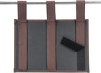 Zafit Hanging Bedside Caddy, Bedside Storage Organizer for Magazine, Phone, Remote control (Classic4 Pockets-Coffee)