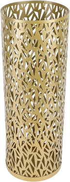 ZJchao Metal Freestanding Round Umbrella Stand Rack Bin for Entryway, Office, or Hotel Decor – Compact Small Size with Stable Base & - Finish
