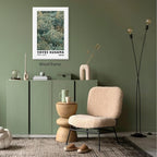 Yayoi Kusama Inspired Poster Japanese Botanical Wall Art Abstract Yayoi Kusama Print Modern Ukiyo-e Japanese Gallery Wall Decor 8x10in Framed for Home Bedroom Decorations
