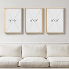 Framed Large William Morris Canvas Wall Art Set of 3, Vintage Neutral Botanical Floral Prints, Nature Artwork for Living Room, Bedroom, Hallway or Office Decor, 16x24 Inch