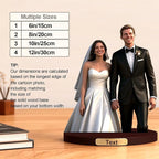 Personalized 3D Cartoon Wedding Photo Desktop Display Custom Newlyweds Anniversary Desk Ornament Bedside Table Decoration Gift'S For The Groom Bride Son And Daughter (Wedding cartoon)
